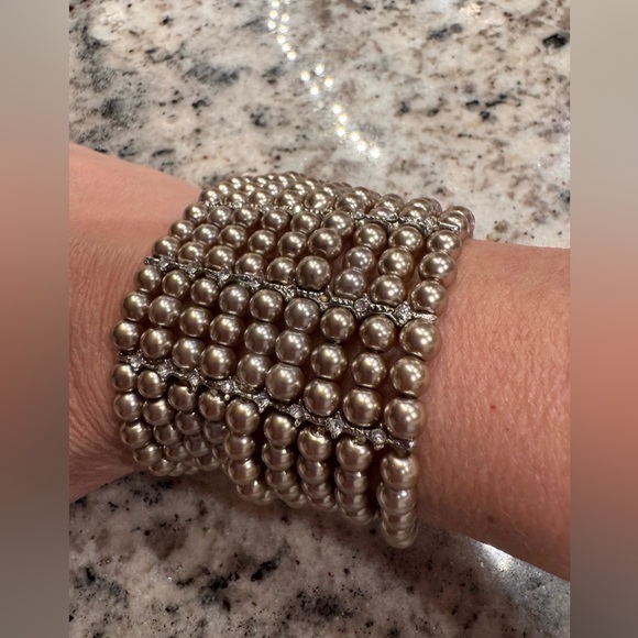 Handmade Jewelry - Lustrous Multi-Strand Pearl Bracelet